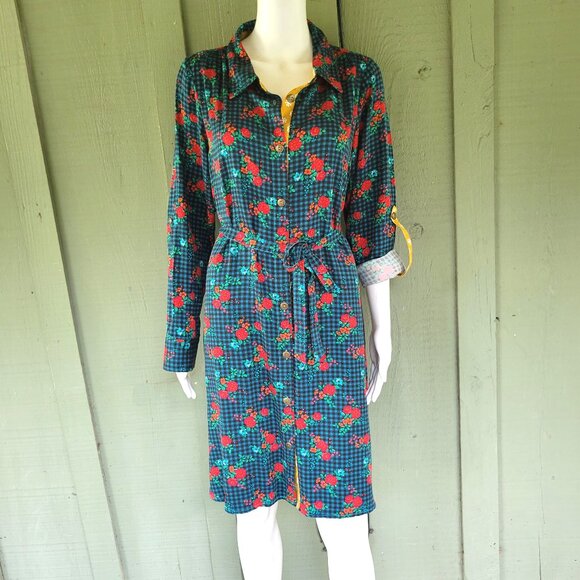 MATILDA JANE Fa La La Shirt Dress Medium Adjustable sleeves - Picture 5 of 7